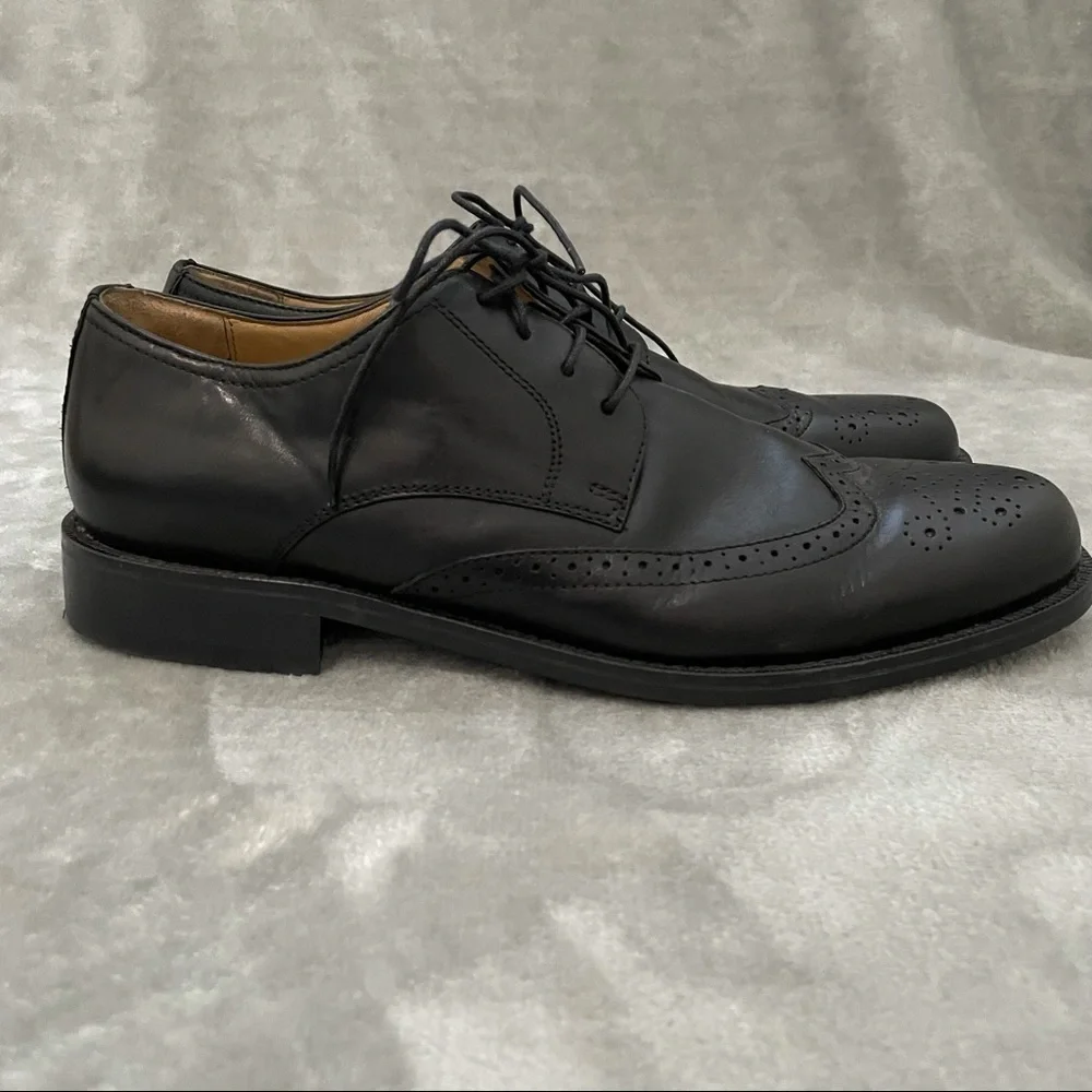 G.H. Bass & Co. Mr. Dylan Black Leather Wingtip Oxford Dress Shoes Men’s 9M